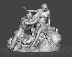 Triton and a Naiad Fountain in Vienna