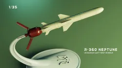 Ukrainian R-360 Neptune anti-ship missile with stand 3D print model
