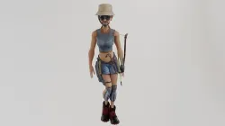 Unusual woman from the future 3D model