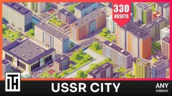 USSR City - Asset Pack by ithappy Low-poly 3D model
