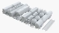 Wagons tank car - tank car 3D model