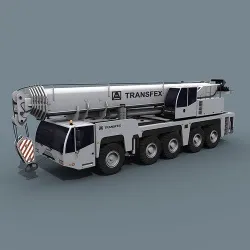 Your Wheeled Crane - 200 t 3d animated crane model 3D model