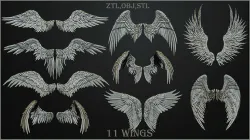 11 Wings 3D model