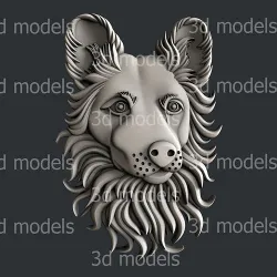3d STL models for CNC or 3d printer dog P452 3D mode 3D model