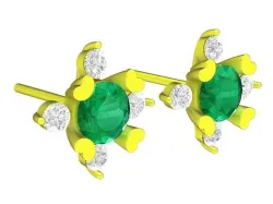 5890 diamond earrings 3D print model