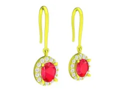 5905 Asian oval diamond earrings 3D print model