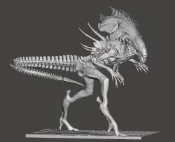ALIENS QUEEN XENOMORPH DYNAMIC POSE FIRETEAM ELITE-HIGH POLY STL 3D print model