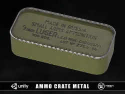 Ammo Crate Metal Low-poly 3D model