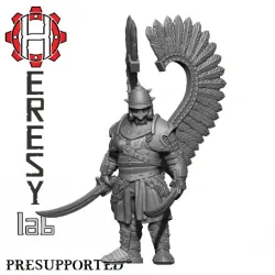 AX071 Syn Marek, Winged Hussar with Twin Sabres Amber Husaria