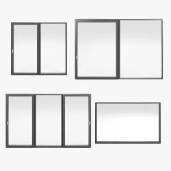 Balcony Door and Windows 01 3D model
