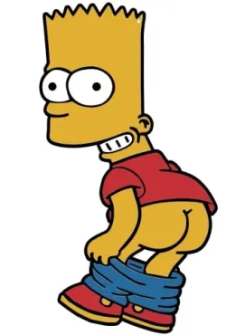 Bart Simpson Mooning