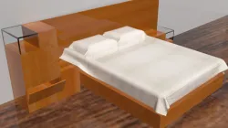 Bed and nightstand