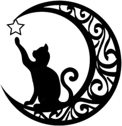 Black Cats Moon 3D print model