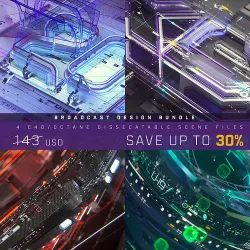 C4D Octane Broadcast Bundle 3D model