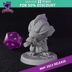 Chibi Forge Lizardman with Blowpiper