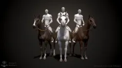 Classic Horse Animated Asset Low-poly 3D model