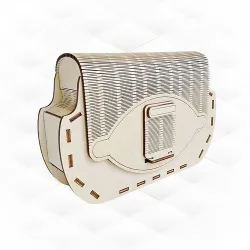 Clutch hand bag svg dxf design for laser cut 3D print model
