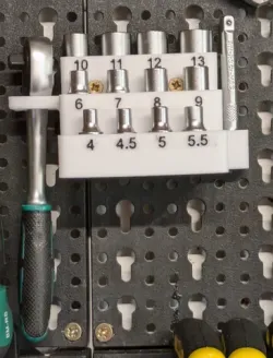 Custom Socket Organizer for Brüder Mannesmann 14-Piece Set (6.3mm / 1/4")