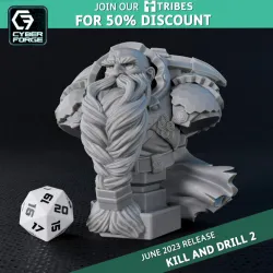 Cyberforge Kill and Drill Lord Commander Hexar Bust