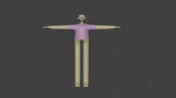 Dad character Low-poly 3D model