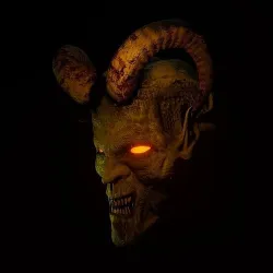 Demon head Low-poly 3D model