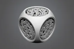 Dice decoration design modeling xiangyun hollow lantern 3D print model