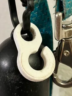 Dog poop bag holder hook
