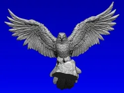 Eagle bird flying in sky 3D print model