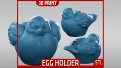 Easter Bird - Egg Holder - Candle - STL 3D print model
