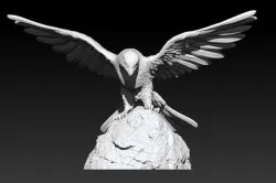 Falcon statue of bird 3D print model