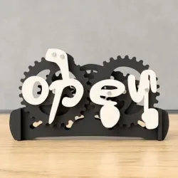 Folding open and close sign 3D print model