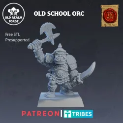 FREE STL! Old School Classic Orc