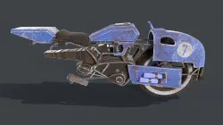 GAMEREADY Old SCI-FI Motorcyle Low-poly 3D model
