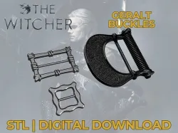 Geralt Netflix The Witcher season 2 Buckles for Cosplay Costume 3D print model