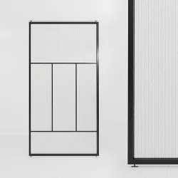 Glass partition door 76 Low-poly 3D model