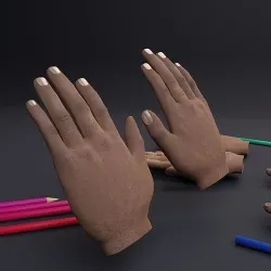 Hand Low poly High poly hand Textured hand 3D model