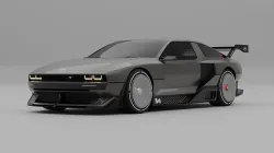 Hyundai N Vision 74 3D Blender File Textured And FBX OBJ Files 3D model