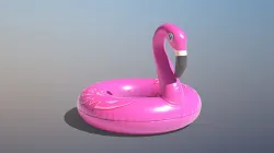 Inflatable Pink Flamingo Toy Low-poly 3D model