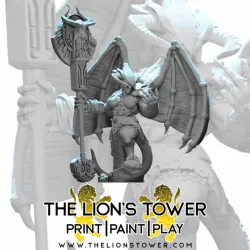 Lucinda - Infernal Fiend (32mm scale Large miniature with supports)