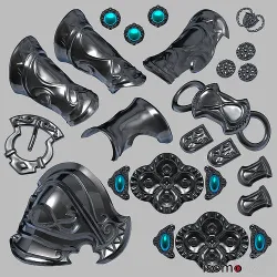 Male Viera Default Cosplay Bracers and Accessories - FFXIV 3D print model