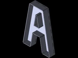 MDF 3 mm letter BOX "A"