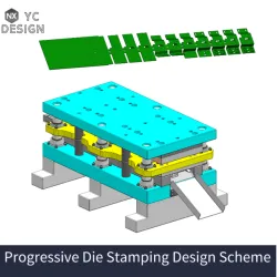 Metal mold design case Progressive die X-T UG design model Stamping die case Solidworks