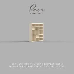 MINIATURE IKEA-INSPIRED SKUTSKAR DISPLAY SHELF 3D print model