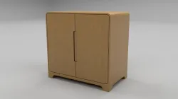 Modern Cabinet Low-poly 3D model