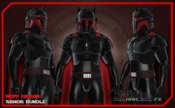 Moff Gideon Beskar Armor Bundle Mandalorian Cosplay 3D print model