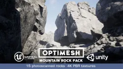 Mountain Rocks - 3D Models PBR Pack Low-poly 3D model