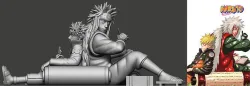 Naruto and jiraiya  3D print model