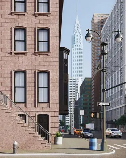 New York City Street scene 3D model