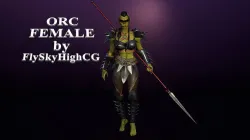 Orc Female 3d gameready rigged character Low-poly 3D model