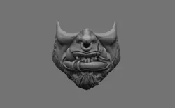Orc mask - single and multimaterial